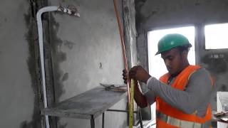 AC Pipe Cutting And Installations At Asia By Best Experts Workers/Best Electrical Work