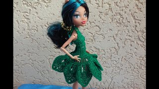 Как связать оригинальную юбку кукле. How to link the original skirt.