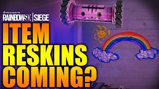 Rainbow Six Siege - In Depth: ITEM RESKINS COMING? Drone Reskins - Barricade Reskins