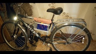 Моторколесо от гироскутера 6" вставляем в в обод 27"