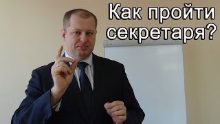 Проходим секретаря! Скрипты продаж. Тренинг продаж