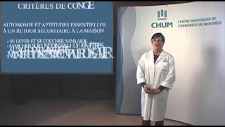 La prothèse totale de la hanche - Critères de congé et retour à la maison