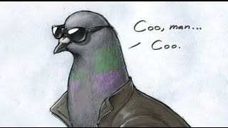 Голубь покончил жизнь самоубийством!!! Жесть
