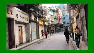 武漢肺炎疫情下澳門 Rua dos Mercadores  大街 營地大街  Macau One Minute 澳門一分鐘  (01365)