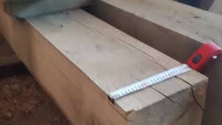 Каминная Полка из бруса дуба 300/300