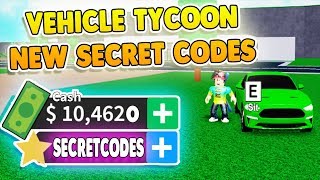 ALL NEW ROBLOX VEHICLE TYCOON CODES