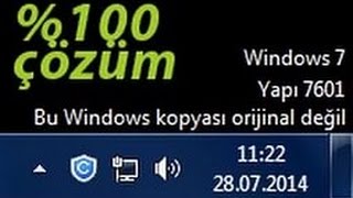 Bu WİNDOWS kopyası orjinal değildir hatasını çözen program(Windows 7 Loader Free)(DAZ LOADER) 2017