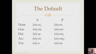 Greek First and Second Declension