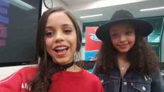 Message from Stuck in the Middle Harley Diaz (Jenna Ortega) and Georgie Diaz (Kayla Maisonet)