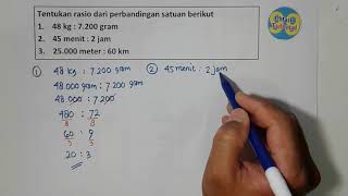 Cara Mudah dan Cepat menyelesaikan Soal Perbandingan (Rasio) Berbagai Satuan Berbeda