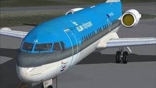 FSX HD Digital Aviation Fokker 100 first flight