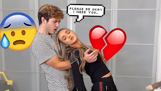 PASSING OUT INTO MY BOYFRIEND'S ARMS! *Cute Reaction*