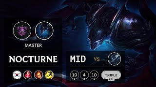Nocturne Mid vs Lissandra - KR Master Patch 9.6