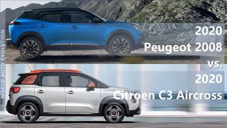2020 Peugeot 2008 vs 2020 Citroen C3 Aircross (technical comparison)