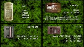 Как открыть домофон без ключа. Код домофона VIZIT, CYFRAL, ФАКТОРИАЛ