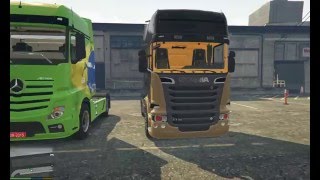 GTA V Volvo FH 460 vs. Scania R730 vs. Mercedes Actros MODS