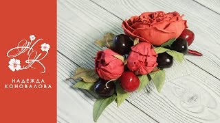 Как сделать гребень с цветами из фоамирана