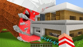 MINHOCA GIGANTE DESTRUIU A MINHA CASA NO MINECRAFT !