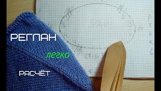 РАСЧЕТ реглан сверху С РОСТКОМ.Плюс расчет для УЗКОГО рукава