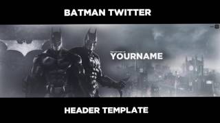 Amazing! Clean Batman Twitter Header Template! [Art By Ryvl]