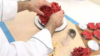 Red Rose petal cake