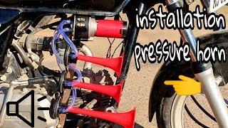 How to install air pressure horn in splendor + & all bikes