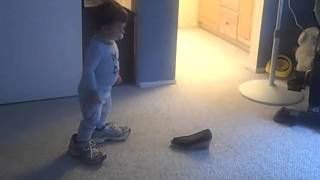 Collin and Sean try on shoes