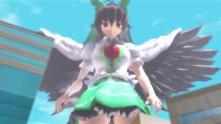 [MMD giantess]街に遊びに来た巨大娘(霊烏路空ver)/giantess came to play the town(Reiuzi Utsuho edition)