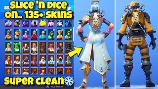NEW "SLICE 'N DICE" BACK BLING Showcased With 130+ SKINS! Fortnite Battle Royale SLICE N DICE COMBOS