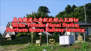 遮断機の無い踏切を通過するSL SL crossing railroad crossing without a railroad interrupter