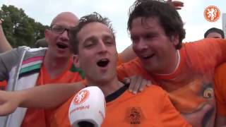 Oranjegekte op het Museumplein nederland spanje