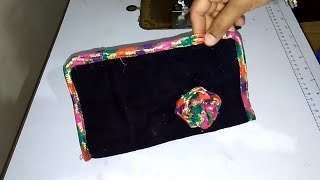 Easy and Simple Fabric Purse Making At Home || How To Make Purse/Pouch With Waste Cloth || DIY Purse