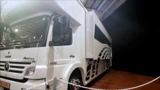 Inside Clement Desalle's motorhome