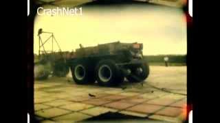 1986 Ford Taurus | Semi-trailer Truck Front Overlap Crash Test | CrashNet1
