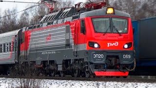 "Новинка!" Электровоз ЭП20-069 со скорым дневным поездом №48 "Москва - Нижний Новгород"