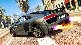 AMAZING AUDI R8 CAR MOD! - (GTA 5 Stunts & Fails)