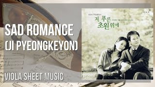 EASY Viola Sheet Music: How to play Sad Romance by Ji PyeongKeyon