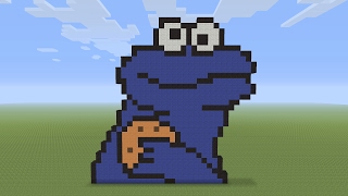 Minecraft Pixel Art - Cookie Monster