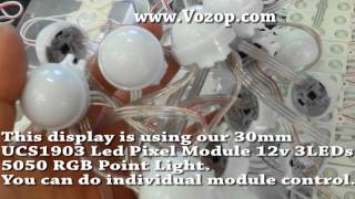 30mm UCS1903 Led Pixel Module 12v 3LEDs 5050 RGB Point Light sign display logo