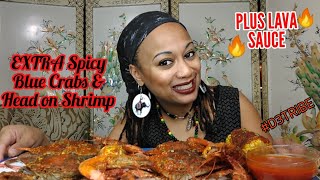 EXTRA Spicy Blue Crab Seafood Boil Mukbang | Extended edition PLUS LAVA Sauce ?