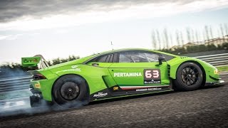 Lamborghini Huracan GT3 driven flat out on track - EXCLUSIVE - car review