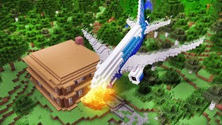 UM AVIÃO CAIU NA MINHA CASA NO MINECRAFT !