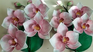 Нежная орхидея из фоамирана. Орхидея МК. How to make Foam Flower orchid , DIY, Tutorial Foam