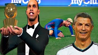 RONALDO CON 38 AÑOS Y MESSI CON 36  YA NO SON RIVALES!! RONALDINHO BALÓN DE ORO!! |  PES 2017