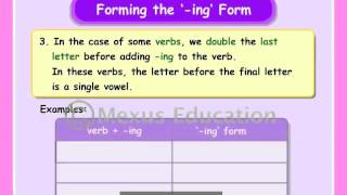 Verbs: The '-ing' Form