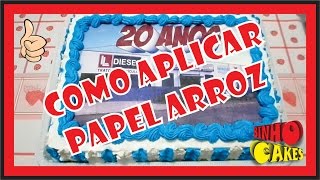 Como Aplicar Papel Arroz no Bolo
