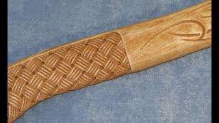 КРАСИВАЯ ПЛЕТЕНКА НА ТОПОРИЩЕ / A drawing on an Ax