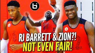 Zion Williamson LOOKIN' SLIM at McDonalds All American Practice! Day 1 Highlights!
