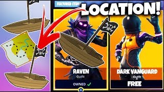 "SEARCH BETWEEN 3 BOATS" ACTUAL LOCATION! FORTNITE BATTLE ROYALE:
