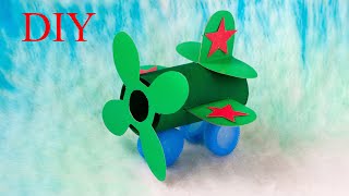 ПОДЕЛКИ на 23 ФЕВРАЛЯ и 9 МАЯ. Самолёт из бобины